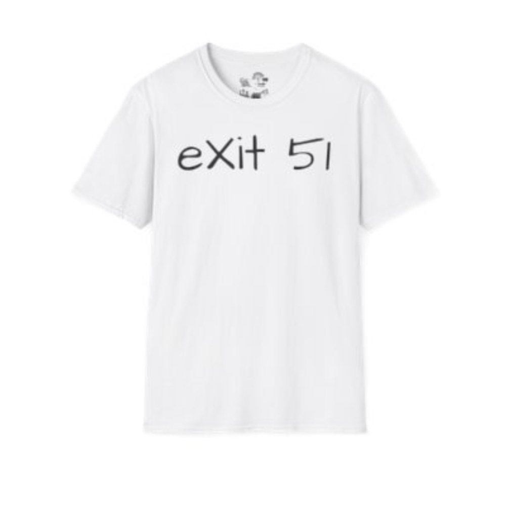 White Exit 51 T-Shirt - Route 66 100 Year Anniversary - Tortoise And Hare